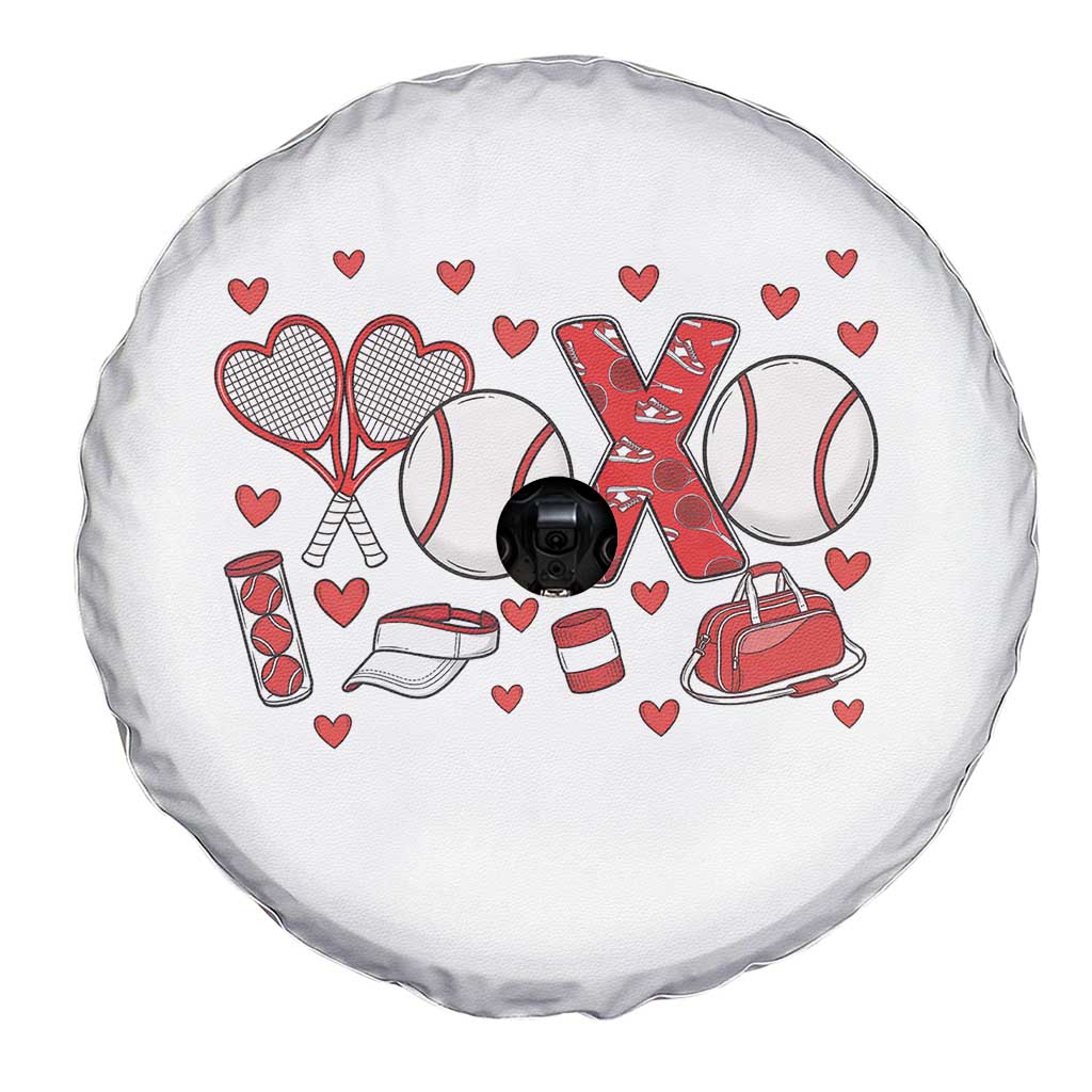 Cute XOXO Tennis Player Spare Tire Cover Valentines Tennis Gift TS12 Print Your Wear