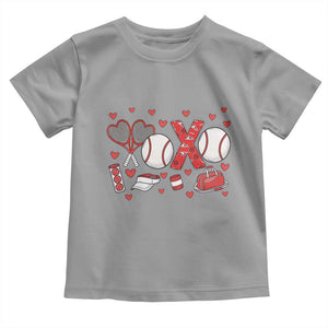 Cute XOXO Tennis Player Toddler T Shirt Valentines Tennis Gift TS12 Sport Gray Print Your Wear