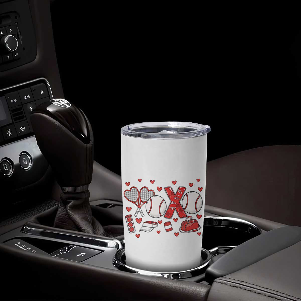Cute XOXO Tennis Player Tumbler Cup Valentines Tennis Gift TS12 Print Your Wear