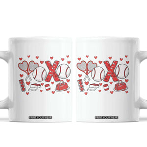 Cute XOXO Tennis Player Coffee Mug Valentines Tennis Gift TS12 White Print Your Wear