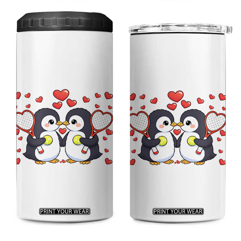 Cute XOXO Tennis Player 4 in 1 Can Cooler Tumbler Valentines Day Gift TS12 One Size: 16 oz White Print Your Wear