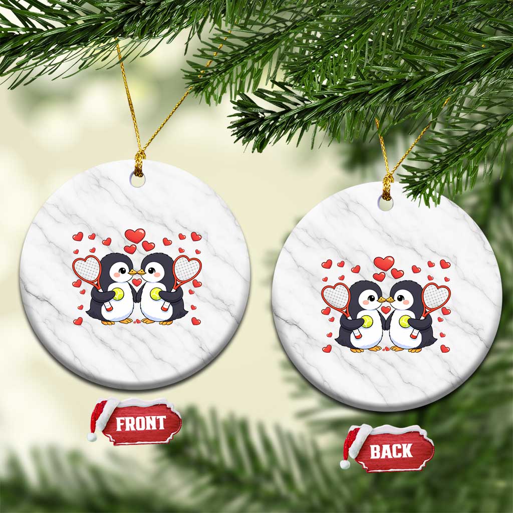 Cute XOXO Tennis Player Ceramic Ornament Valentines Day Gift TS12 1pc White Marble Print Your Wear