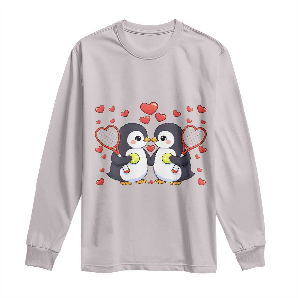 Cute XOXO Tennis Player Long Sleeve Shirt Valentines Day Gift TS12 Ice Gray Print Your Wear