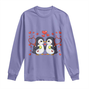 Cute XOXO Tennis Player Long Sleeve Shirt Valentines Day Gift TS12 Violet Print Your Wear