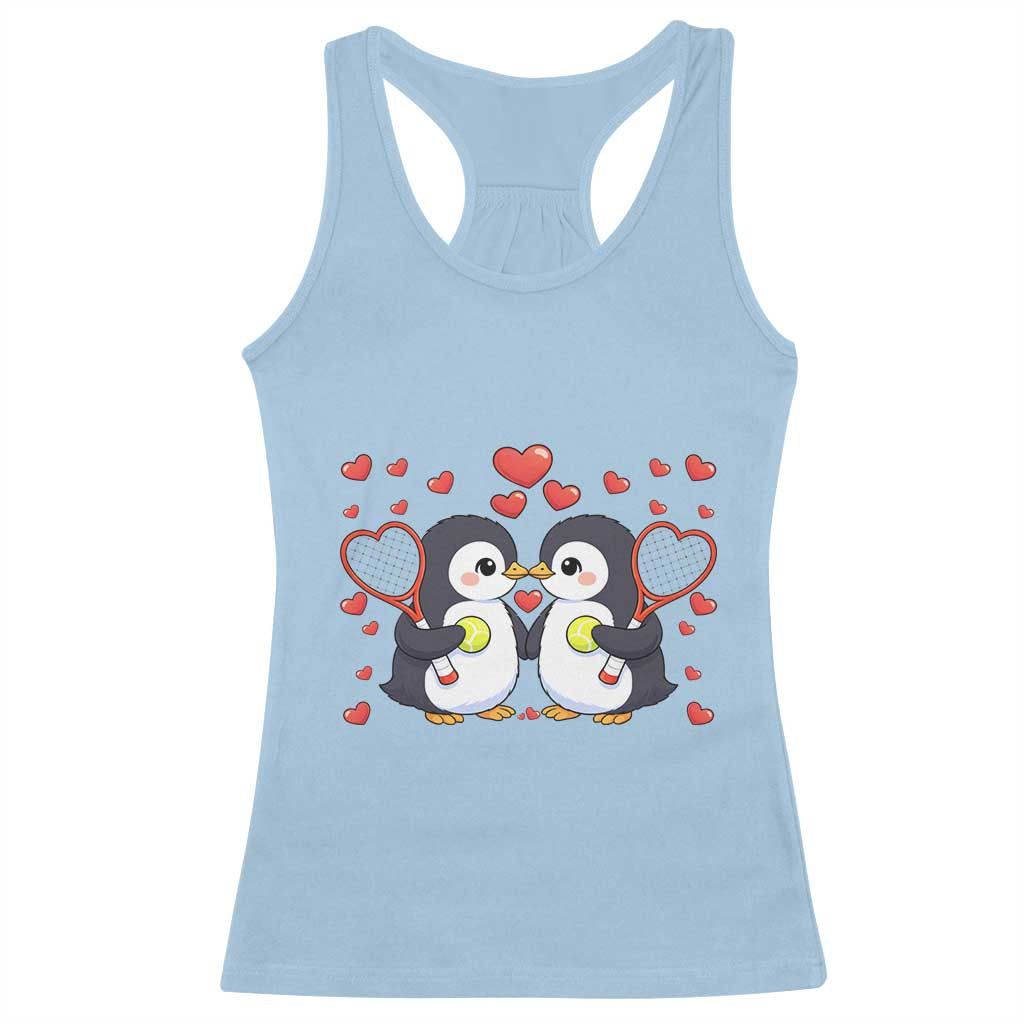 Cute XOXO Tennis Player Racerback Tank Top Valentines Day Gift TS12 Light Blue Print Your Wear