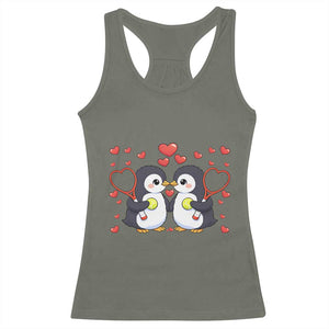 Cute XOXO Tennis Player Racerback Tank Top Valentines Day Gift TS12 Military Green Print Your Wear