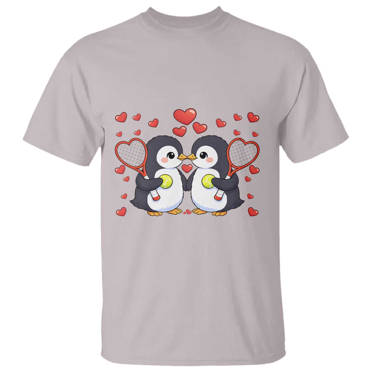 Cute XOXO Tennis Player T Shirt Valentines Day Gift TS12 Ice Gray Print Your Wear