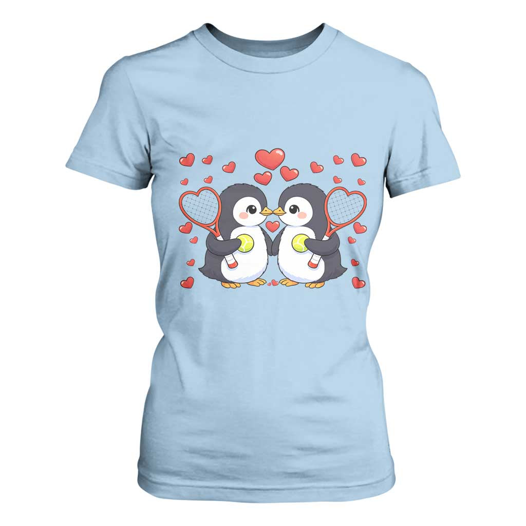Cute XOXO Tennis Player T Shirt For Women Valentines Day Gift TS12 Light Blue Print Your Wear
