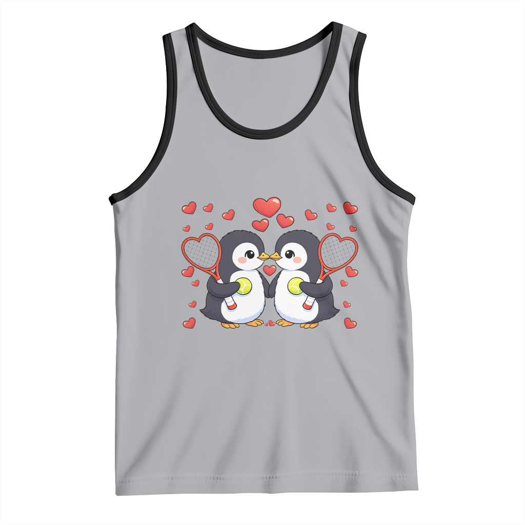 Cute XOXO Tennis Player Tank Top Valentines Day Gift TS12 Athletic Heather Black Print Your Wear