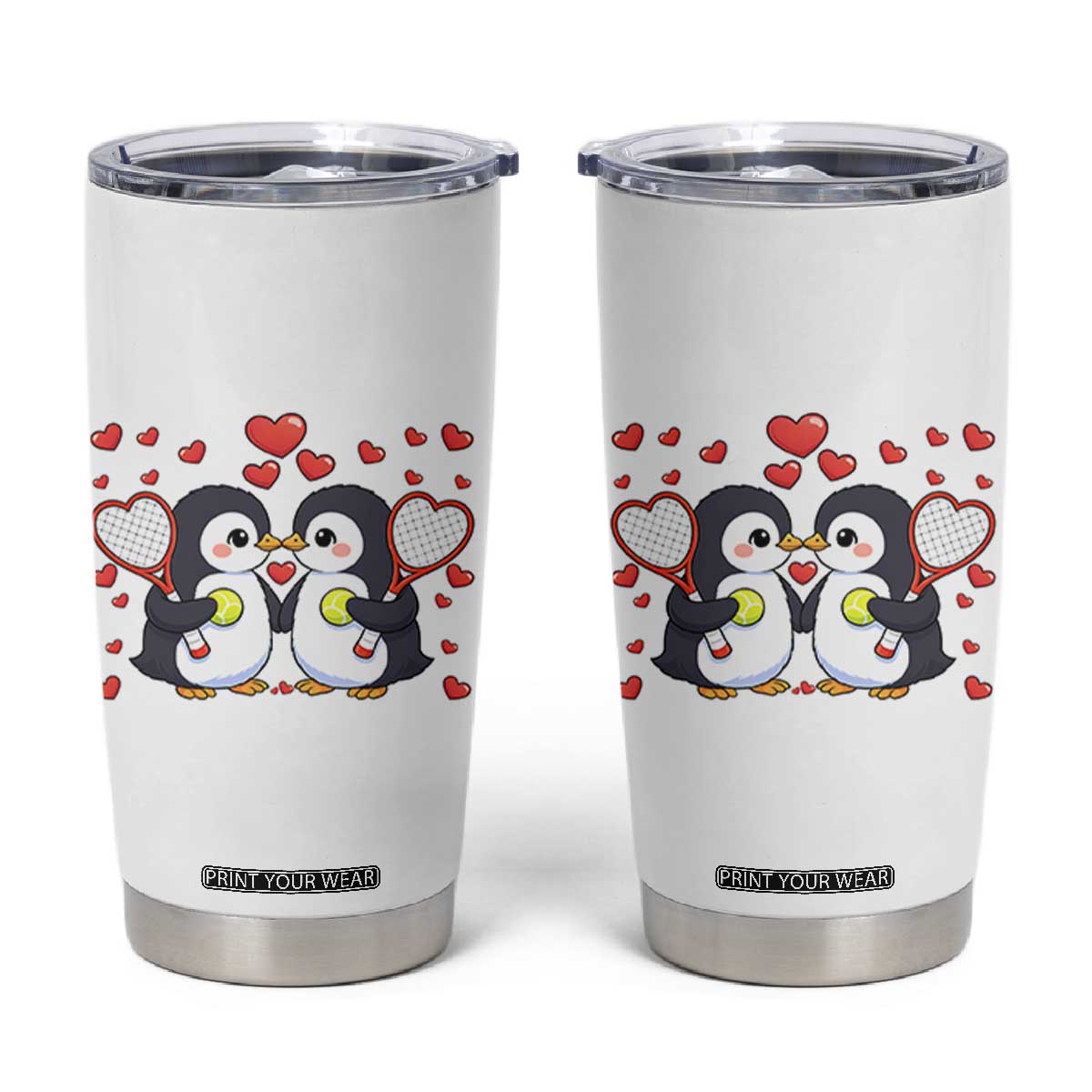 Cute XOXO Tennis Player Tumbler Cup Valentines Day Gift TS12 White Print Your Wear