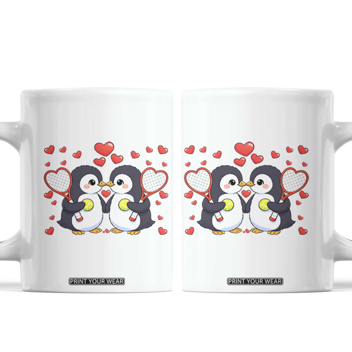 Cute XOXO Tennis Player Coffee Mug Valentines Day Gift TS12 White Print Your Wear