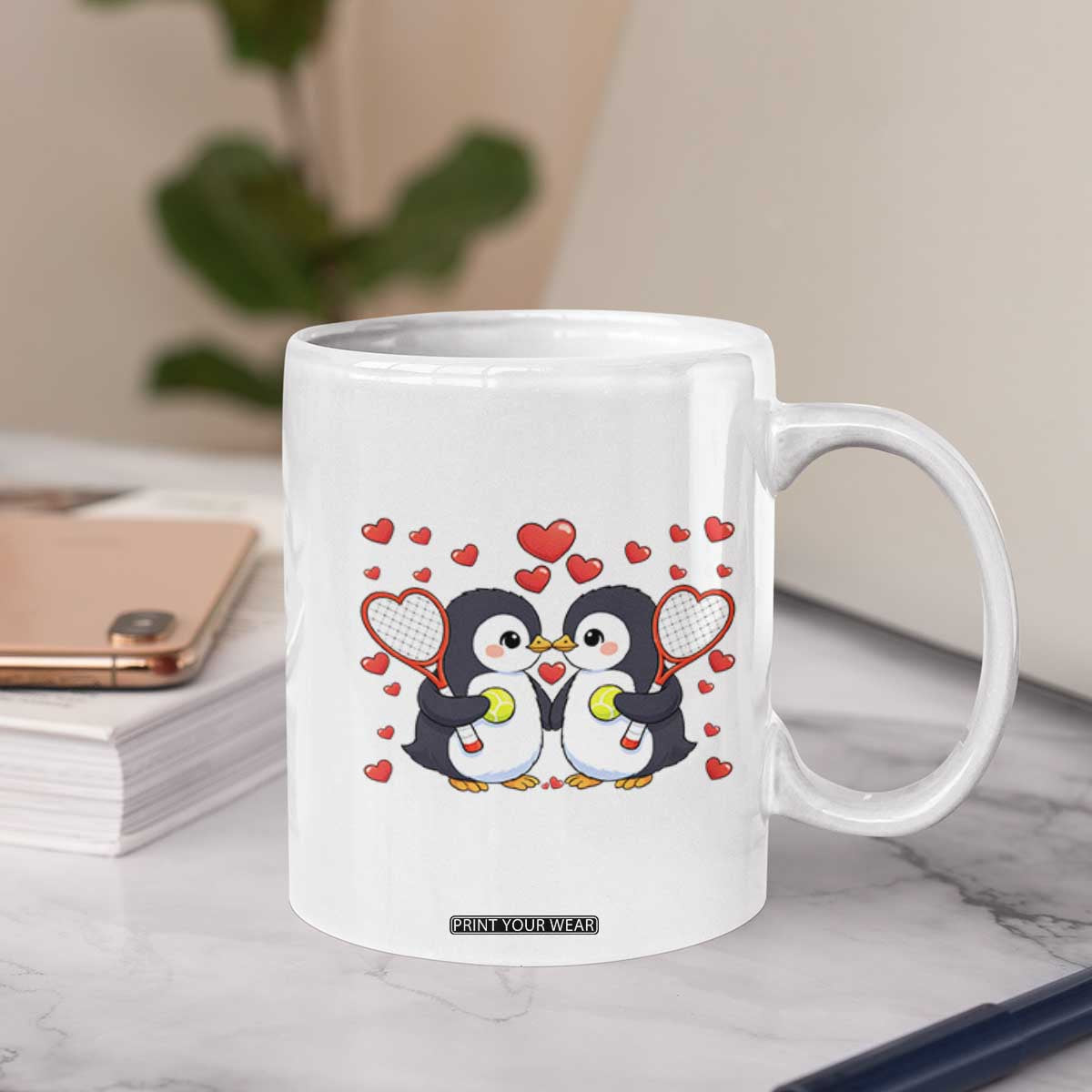 Cute XOXO Tennis Player Coffee Mug Valentines Day Gift TS12 Print Your Wear