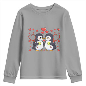 Cute XOXO Tennis Player Youth Sweatshirt Valentines Day Gift TS12 Sport Gray Print Your Wear