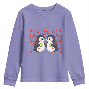 Cute XOXO Tennis Player Youth Sweatshirt Valentines Day Gift TS12 Violet Print Your Wear
