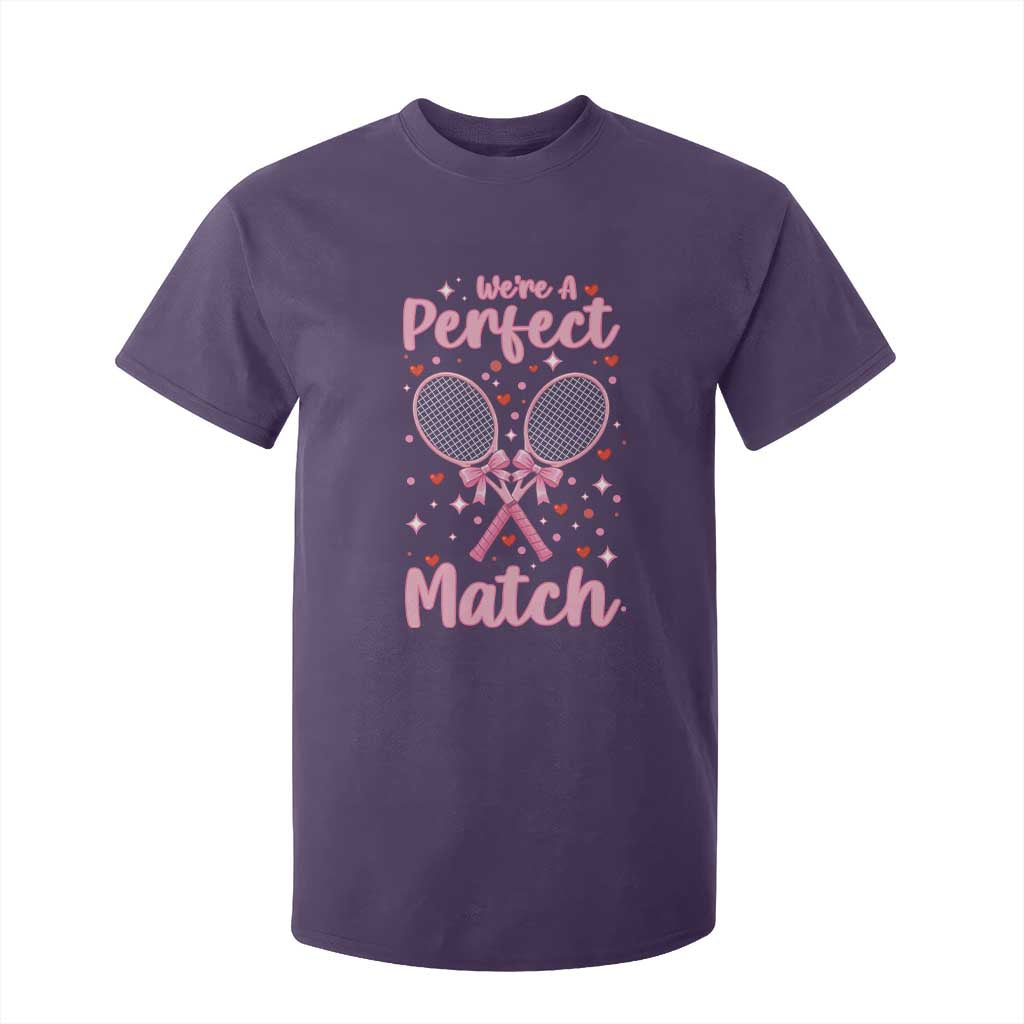 We Are A Perfect Match T Shirt For Kid Funny Tennis Valentines TS12 Purple Print Your Wear