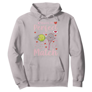 You Are My Perfect Match Hoodie Gift For Tennis Couple TS12 Ice Gray Print Your Wear