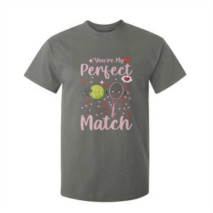You Are My Perfect Match T Shirt For Kid Gift For Tennis Couple TS12 Military Green Print Your Wear