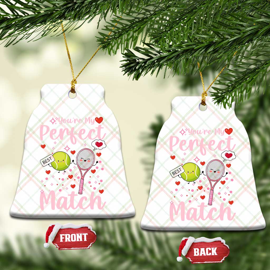 You Are My Perfect Match Ceramic Ornament Gift For Tennis Couple TS12 Print Your Wear
