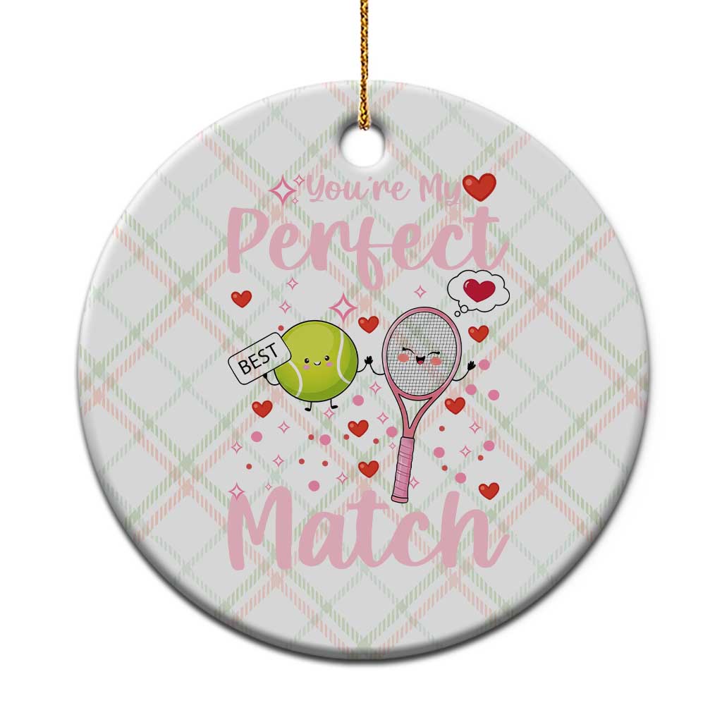 You Are My Perfect Match Ceramic Ornament Gift For Tennis Couple TS12 1pc Christmas Plaid Print Your Wear
