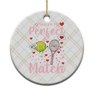 You Are My Perfect Match Ceramic Ornament Gift For Tennis Couple TS12 1pc Christmas Plaid Print Your Wear