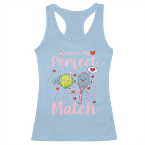 You Are My Perfect Match Racerback Tank Top Gift For Tennis Couple TS12 Light Blue Print Your Wear