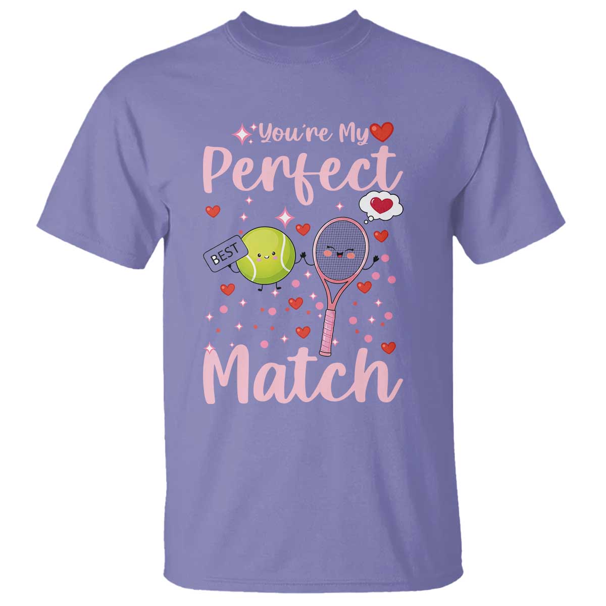 You Are My Perfect Match T Shirt Gift For Tennis Couple TS12 Violet Print Your Wear