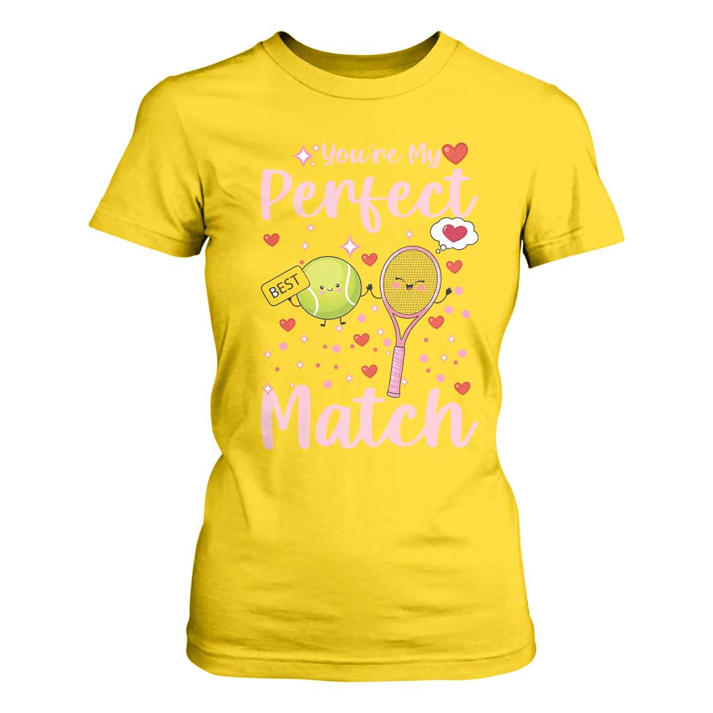 You Are My Perfect Match T Shirt For Women Gift For Tennis Couple TS12 Daisy Print Your Wear