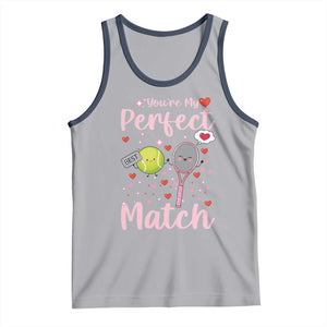 You Are My Perfect Match Tank Top Gift For Tennis Couple TS12 Athletic Heather Navy Print Your Wear