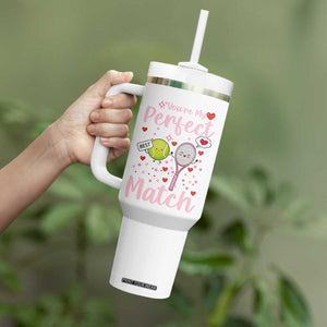 You Are My Perfect Match Tumbler With Handle Gift For Tennis Couple TS12 Print Your Wear
