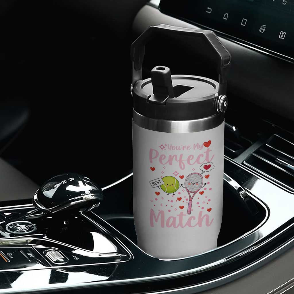 You Are My Perfect Match Flip Straw Tumbler Gift For Tennis Couple TS12 Print Your Wear