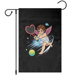 Funny Cupid Tennis Player Garden Flag Valentines Day Gift TS12 Black Print Your Wear