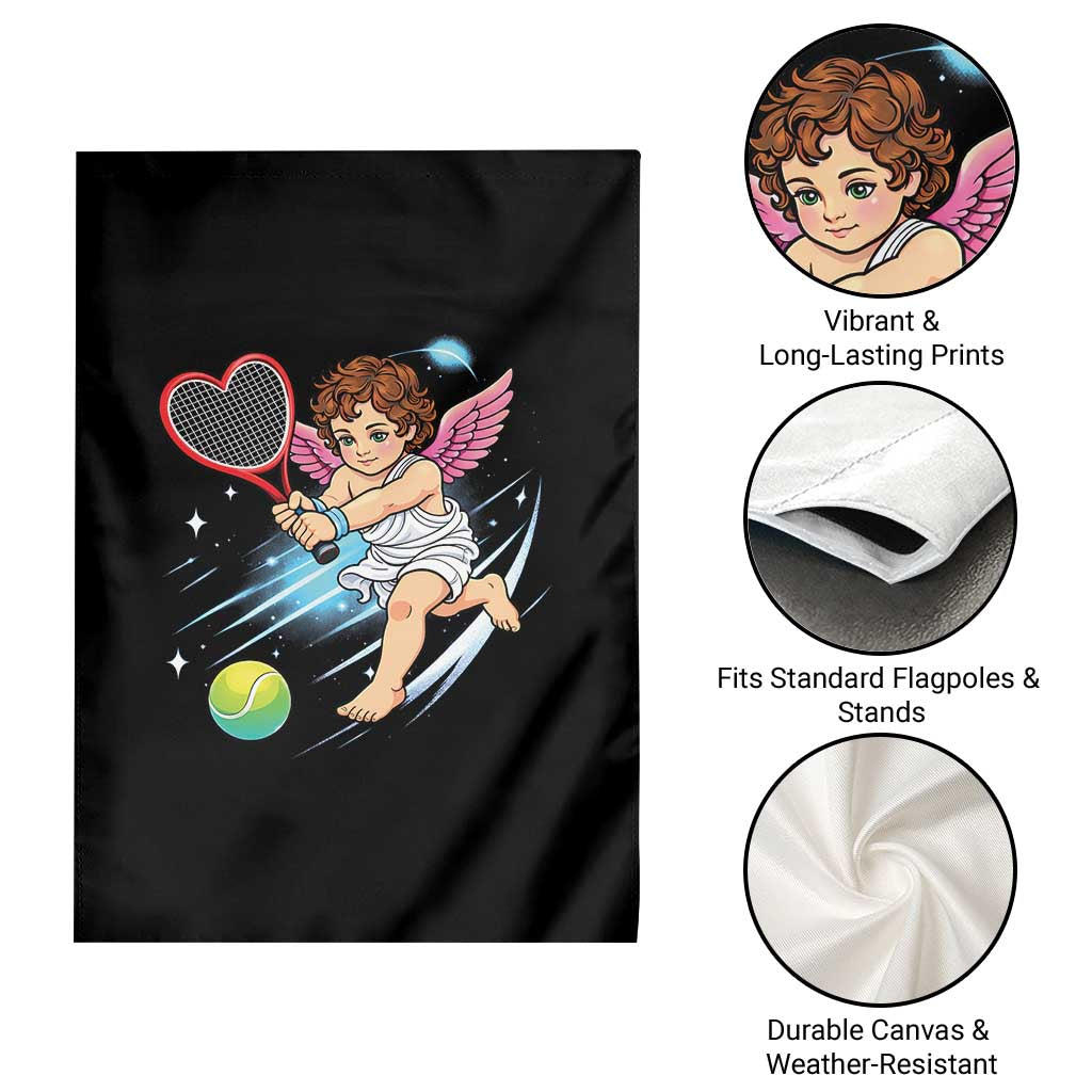 Funny Cupid Tennis Player Garden Flag Valentines Day Gift TS12 Print Your Wear