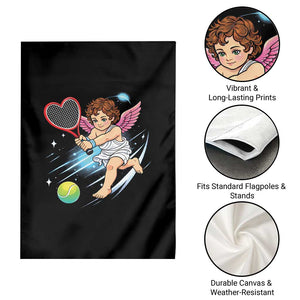 Funny Cupid Tennis Player Garden Flag Valentines Day Gift TS12 Print Your Wear