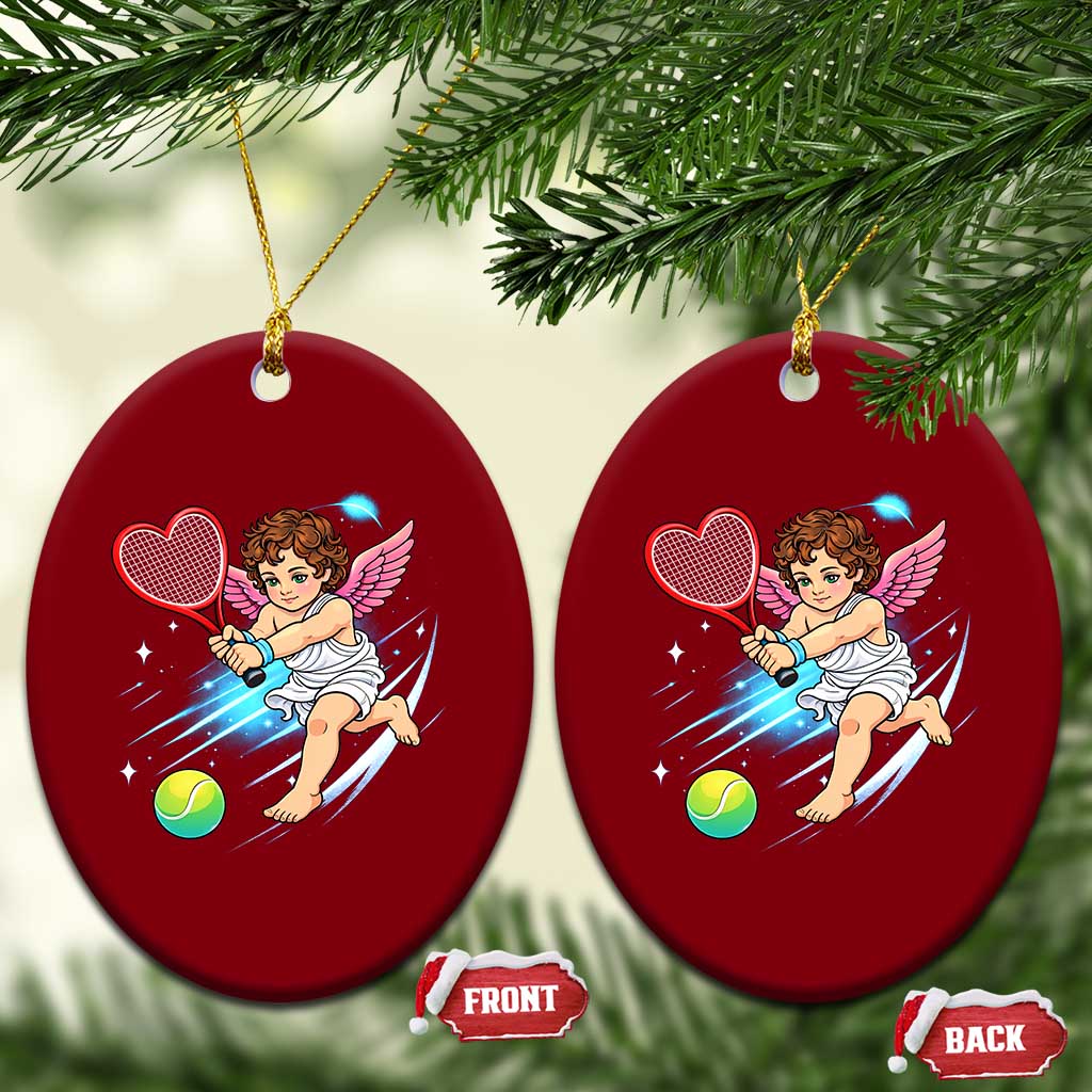 Funny Cupid Tennis Player Ceramic Ornament Valentines Day Gift TS12 Print Your Wear