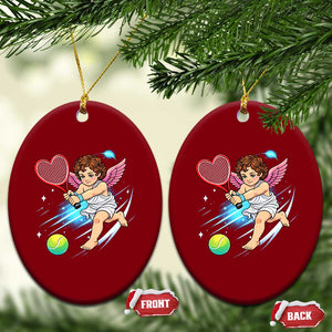 Funny Cupid Tennis Player Ceramic Ornament Valentines Day Gift TS12 Print Your Wear