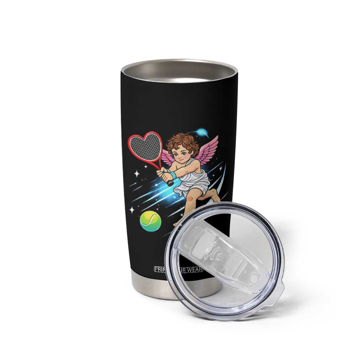 Funny Cupid Tennis Player Tumbler Cup Valentines Day Gift TS12 Print Your Wear