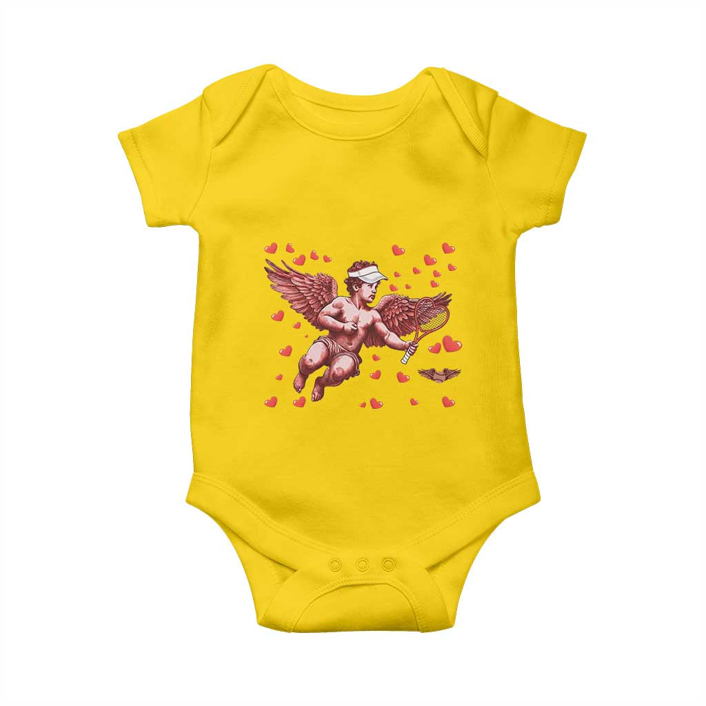 Cute Cupid Tennis Angel Baby Onesie Valentines Day Gift TS12 Daisy Print Your Wear