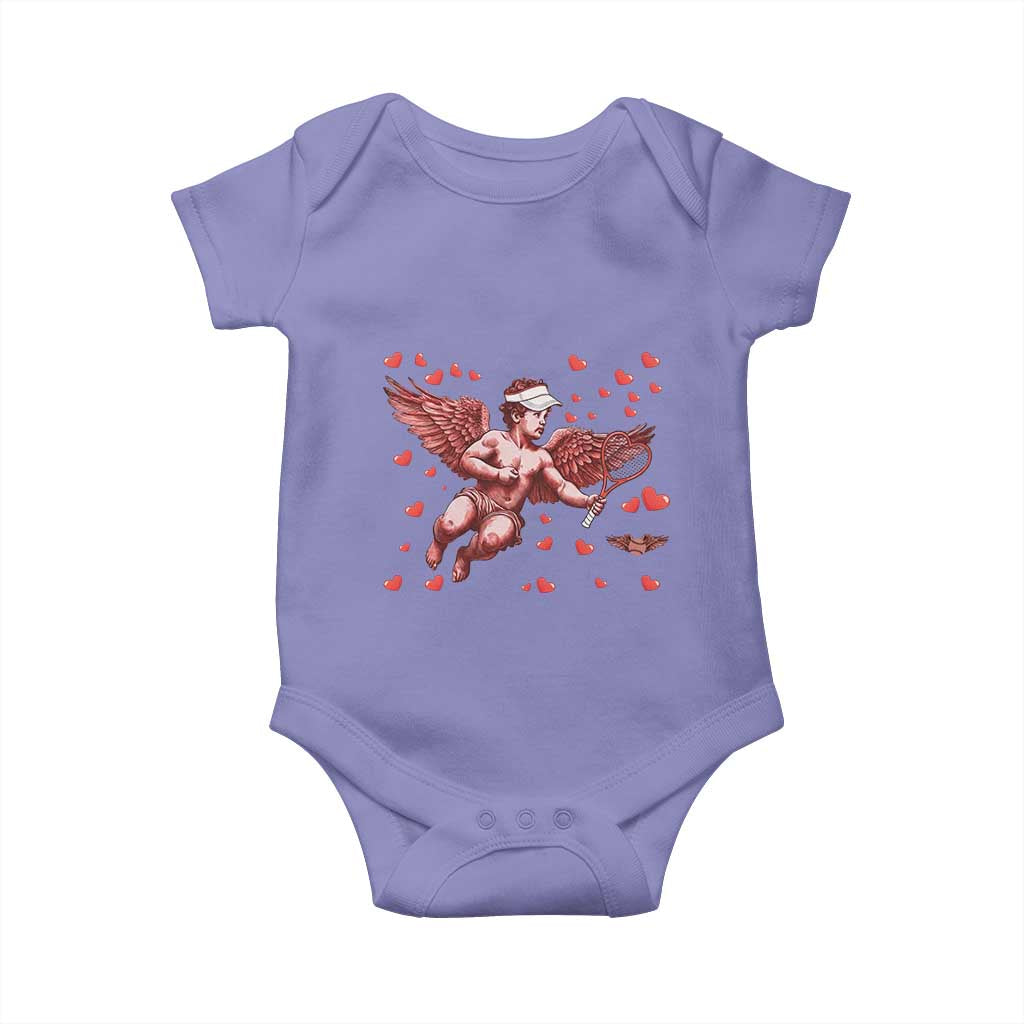 Cute Cupid Tennis Angel Baby Onesie Valentines Day Gift TS12 Violet Print Your Wear