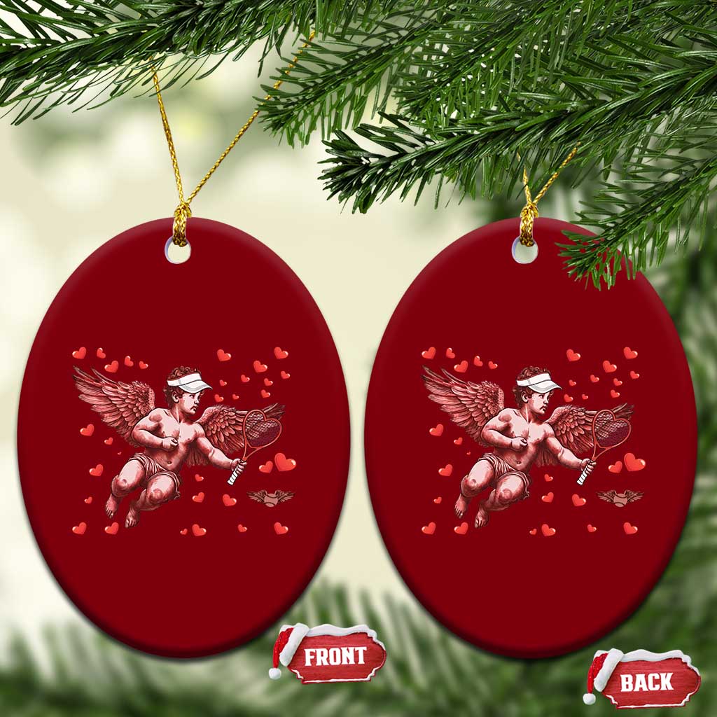 Cute Cupid Tennis Angel Ceramic Ornament Valentines Day Gift TS12 Print Your Wear