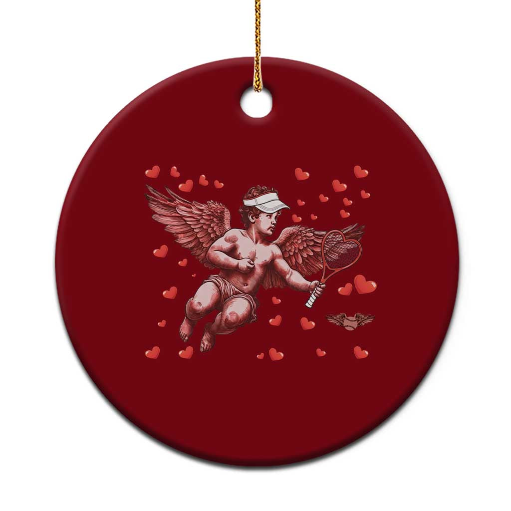 Cute Cupid Tennis Angel Ceramic Ornament Valentines Day Gift TS12 1pc Red Print Your Wear