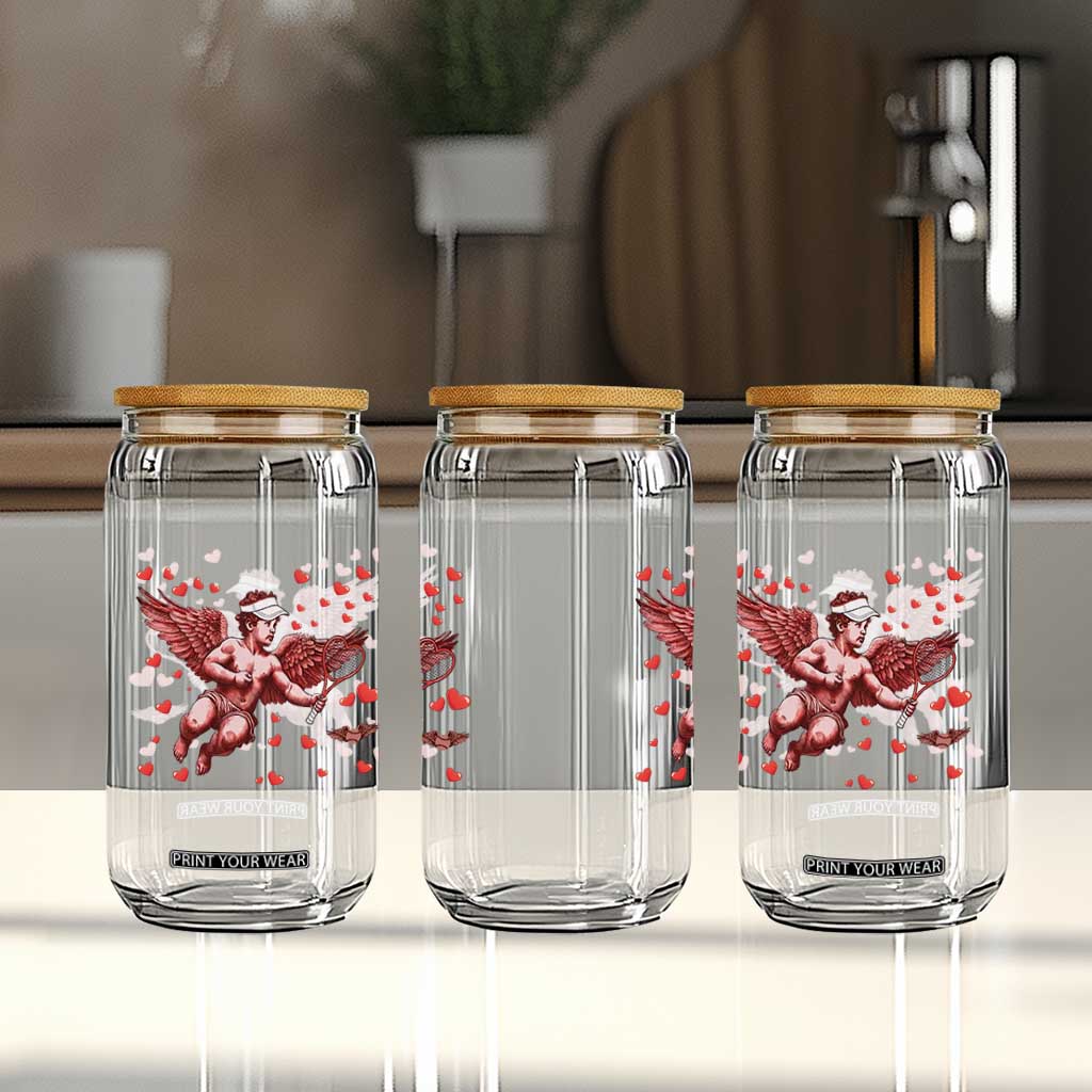 Cute Cupid Tennis Angel Glass Can Valentines Day Gift TS12 Print Your Wear