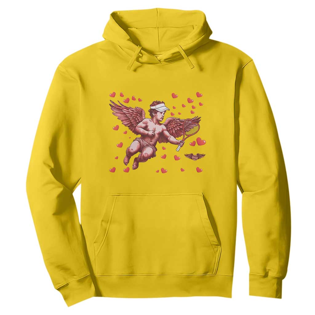Cute Cupid Tennis Angel Hoodie Valentines Day Gift - Print Your Wear