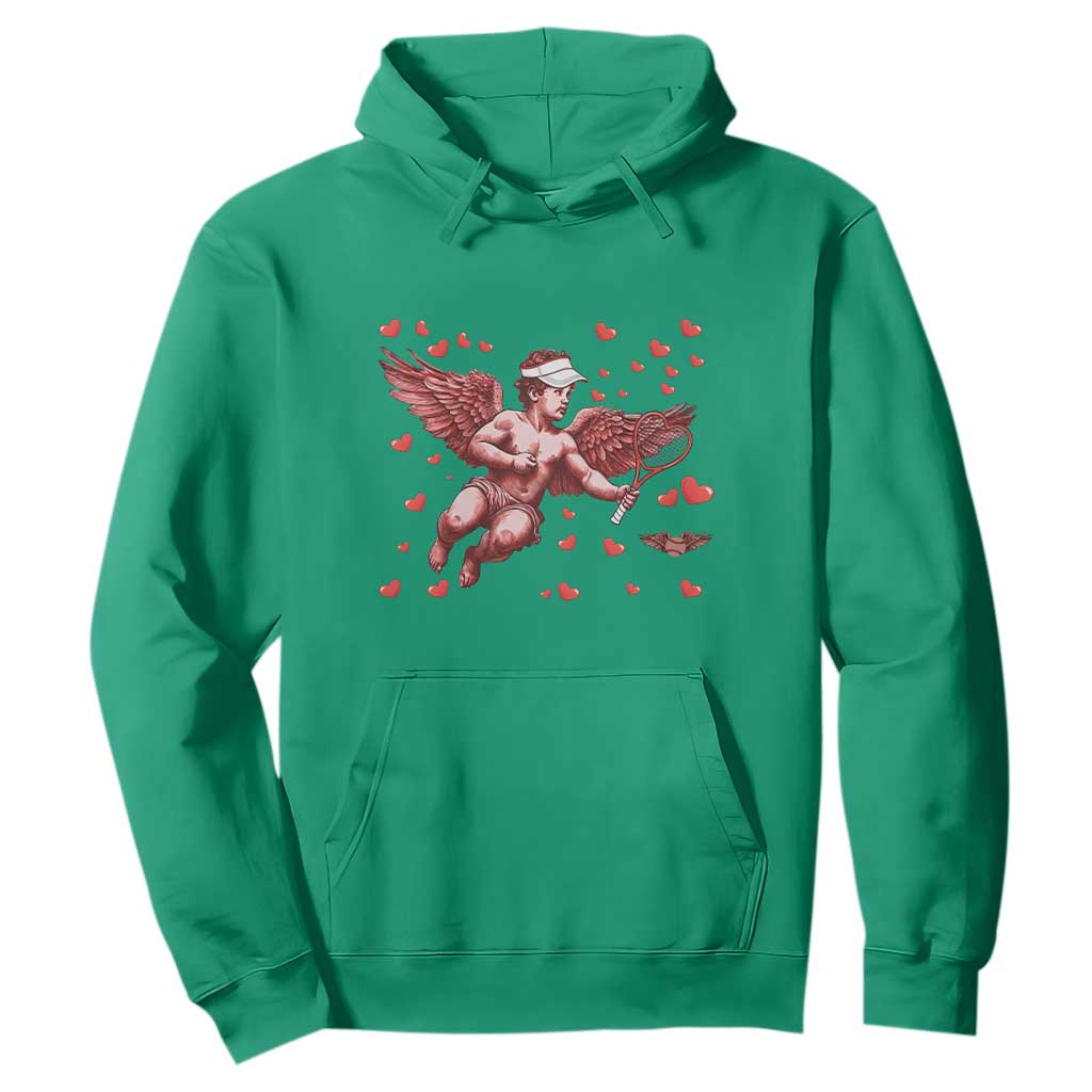 Cute Cupid Tennis Angel Hoodie Valentines Day Gift TS12 Irish Green Print Your Wear