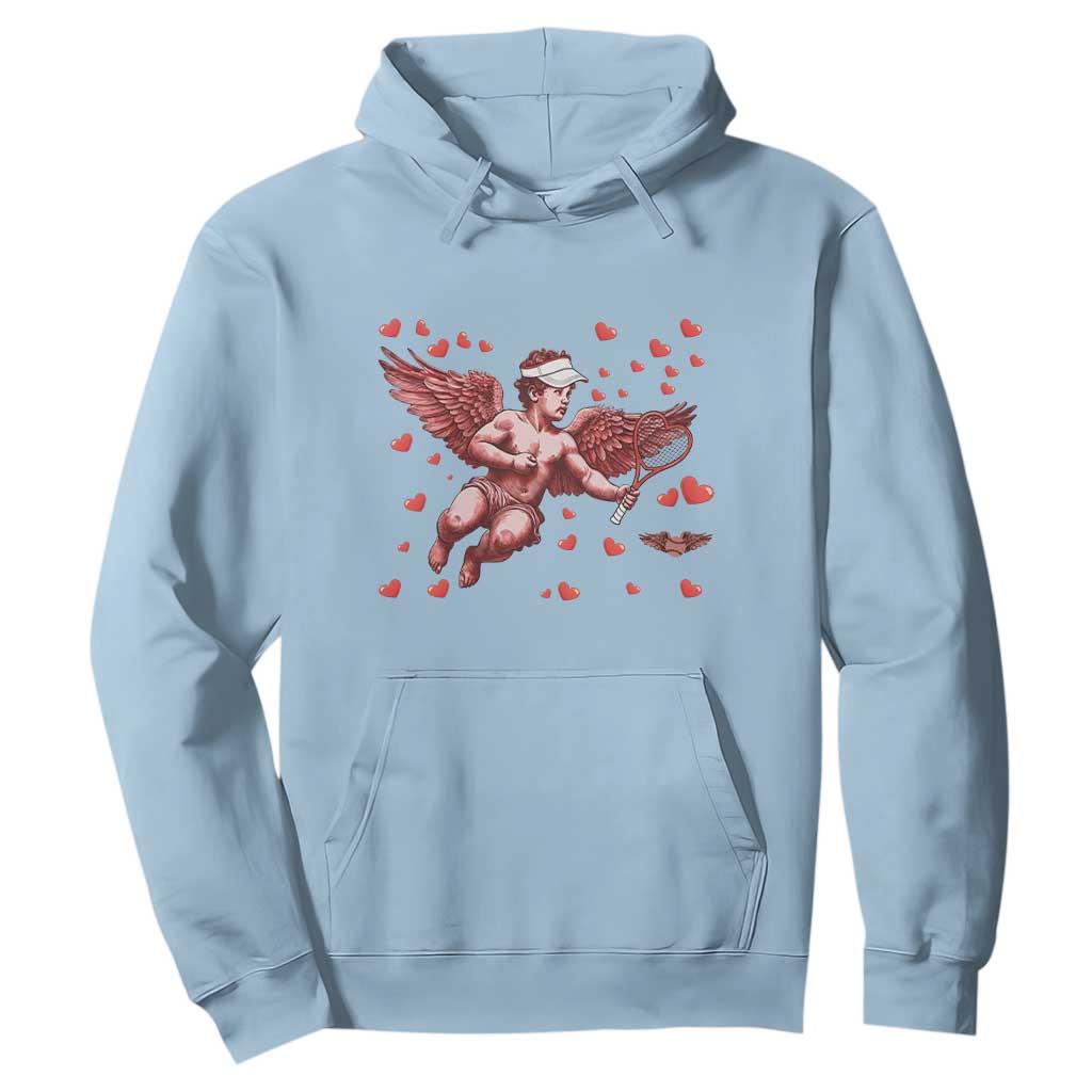 Cute Cupid Tennis Angel Hoodie Valentines Day Gift - Print Your Wear