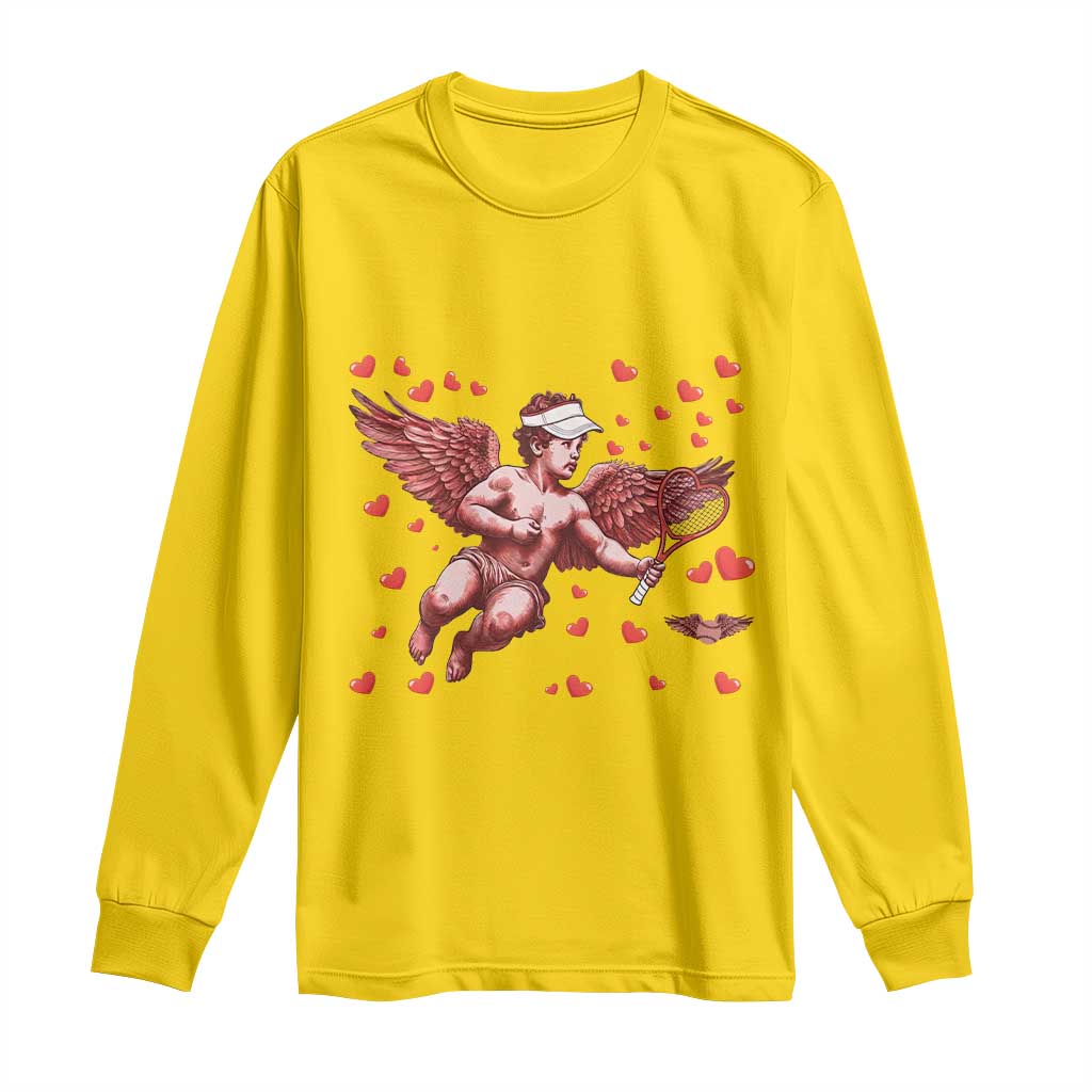 Cute Cupid Tennis Angel Long Sleeve Shirt Valentines Day Gift TS12 Daisy Print Your Wear