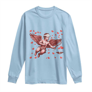Cute Cupid Tennis Angel Long Sleeve Shirt Valentines Day Gift TS12 Light Blue Print Your Wear