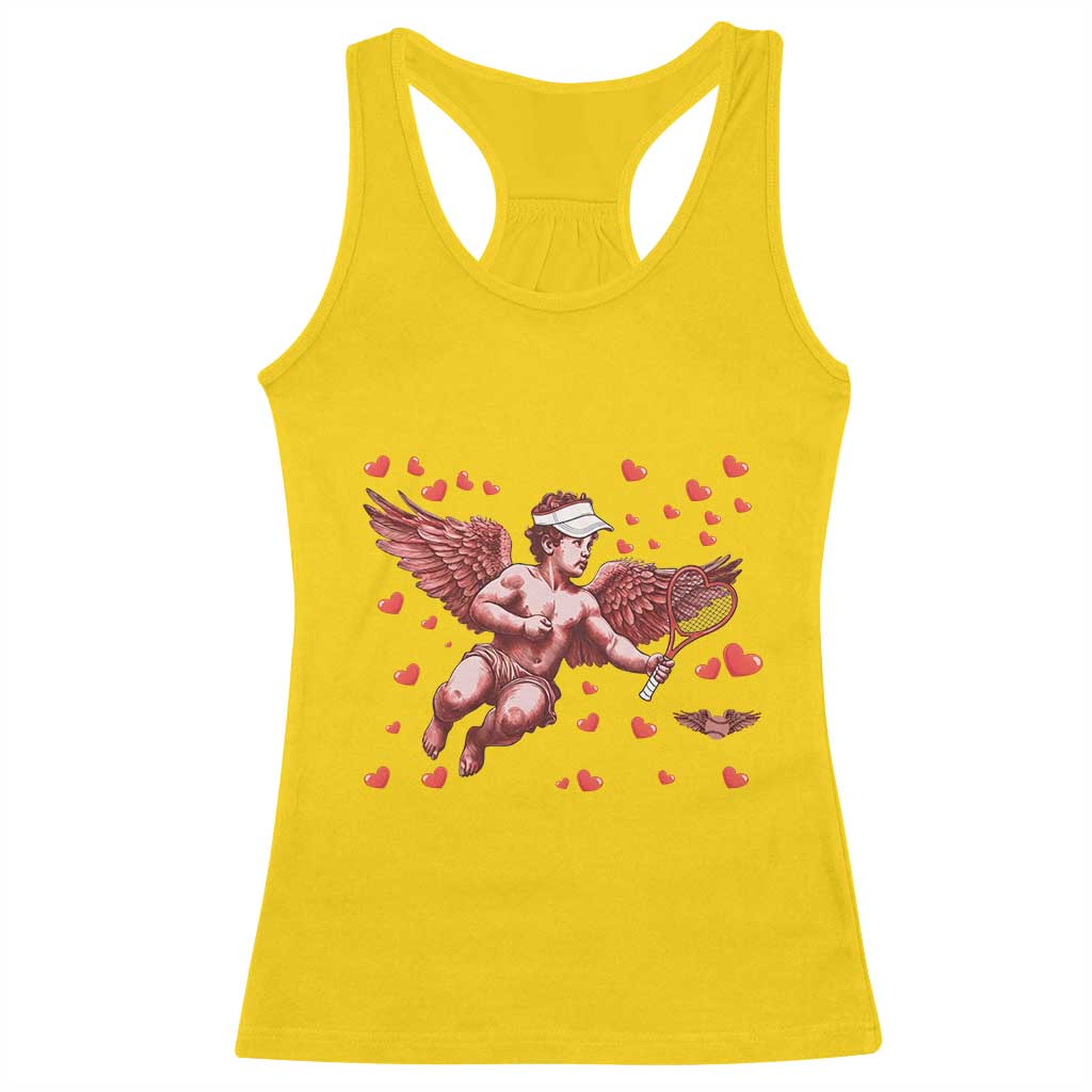 Cute Cupid Tennis Angel Racerback Tank Top Valentines Day Gift TS12 Daisy Print Your Wear