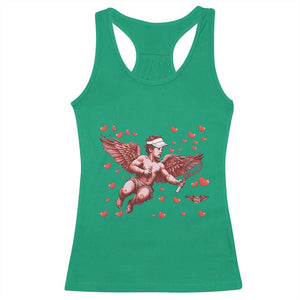 Cute Cupid Tennis Angel Racerback Tank Top Valentines Day Gift TS12 Irish Green Print Your Wear