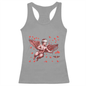 Cute Cupid Tennis Angel Racerback Tank Top Valentines Day Gift TS12 Sport Gray Print Your Wear