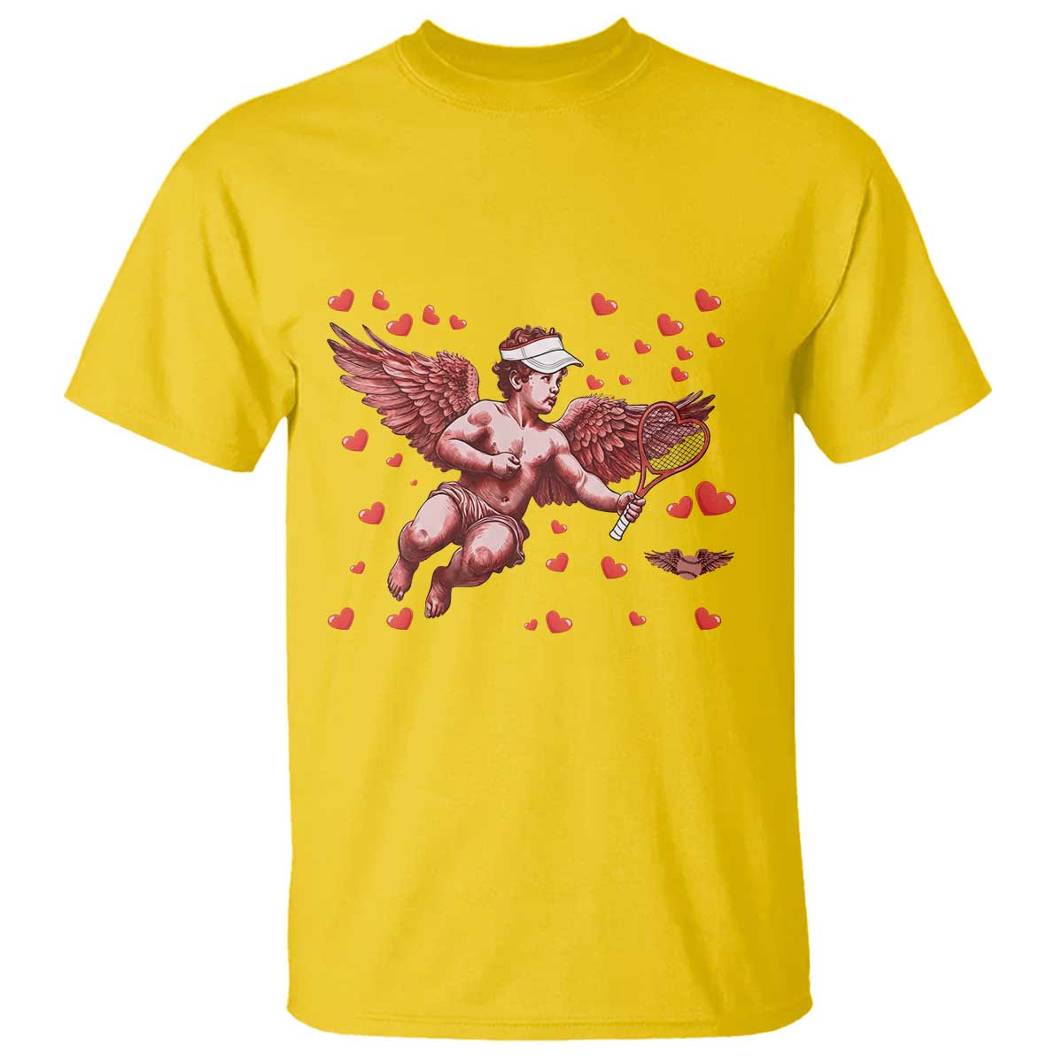 Cute Cupid Tennis Angel T Shirt Valentines Day Gift TS12 Daisy Print Your Wear